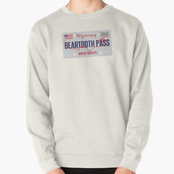 Beartooth Pass US 212 Cyclist Motorcycle RV Licence Plate Sticker & T-Shirt 01 Pullover Sweatshirt RB0211 product Offical beartooth Merch